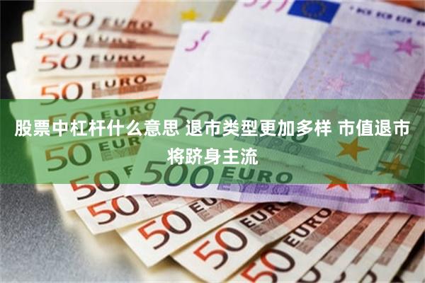股票中杠杆什么意思 退市类型更加多样 市值退市将跻身主流